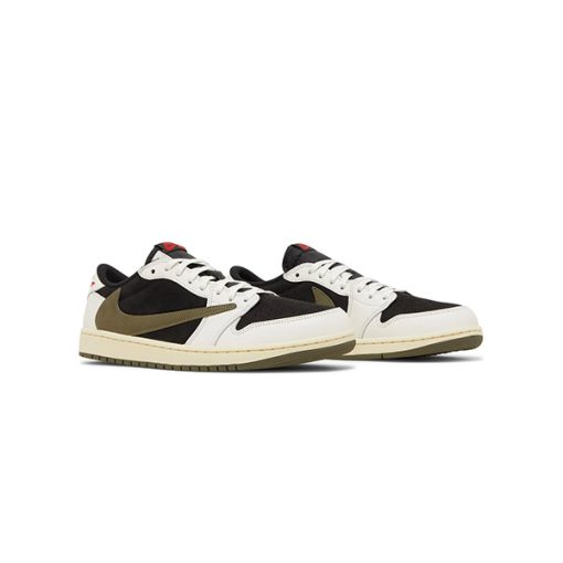 کفش نایک ایرجردن 1 تراویس اسکات زیتونی ساق کوتاه Nike Travis Scott Air Jordan 1 Low OG Olive