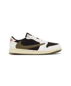 کفش نایک ایرجردن 1 تراویس اسکات زیتونی ساق کوتاه Nike Travis Scott Air Jordan 1 Low OG Olive
