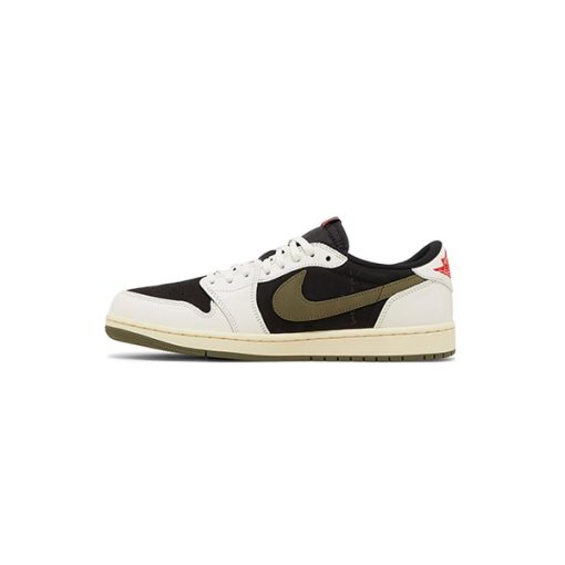کفش نایک ایرجردن 1 تراویس اسکات زیتونی ساق کوتاه Nike Travis Scott Air Jordan 1 Low OG Olive