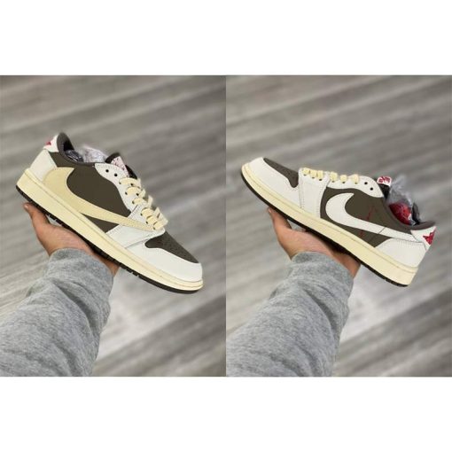 نایک ایرجردن 1 تراویس اسکات موکا AirJordan 1 Low TravisScott Reverse Mocha