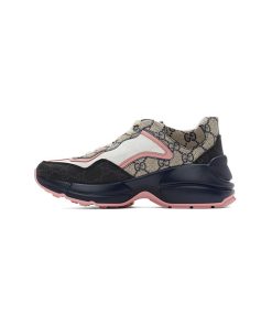 کفش گوچی زنانه طوسی صورتی مدل Gucci GG Rhyton
