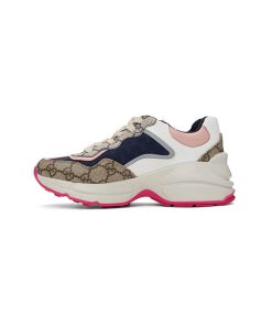 کفش گوچی زنانه سفید صورتی مدل Gucci GG Rhyton