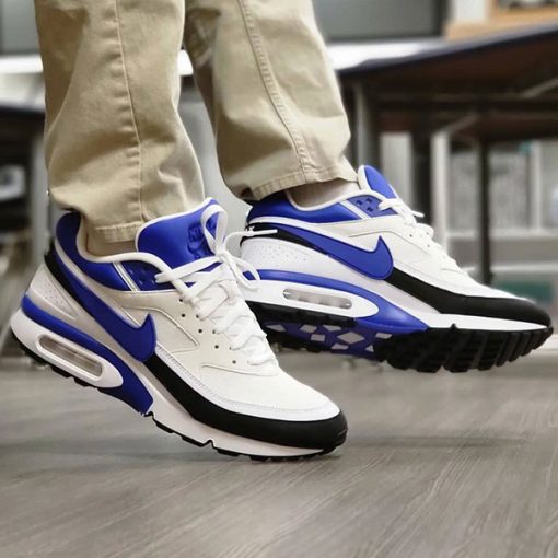 کتونی نایک ایرمکس سفید مشکی آبی Nike Airmax BW