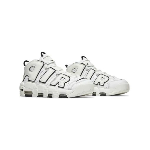 کفش نایک آپتمپو سفید خط مشکی Nike Uptempo White