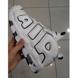 کتونی آپتمپو سفید خط مشکی Nike Uptempo White