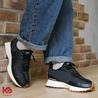 کفش پیاده روی نیوبالانس 327 مشکی چرم New Balance 327