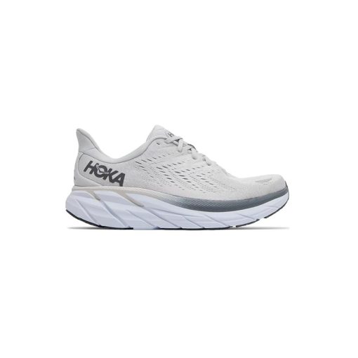 کفش رانینگ هوکا کلیفتن 8 سفید طوسی Hoka Clifton 8 White Gray