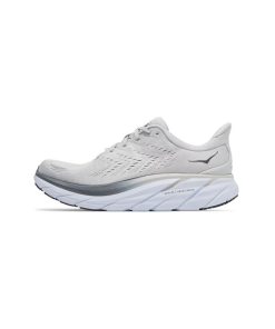 کفش رانینگ هوکا کلیفتن 8 سفید طوسی Hoka Clifton 8 White Gray