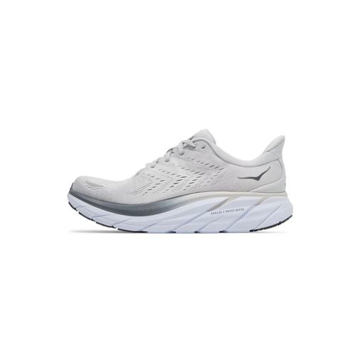 کفش رانینگ هوکا کلیفتن 8 سفید طوسی Hoka Clifton 8 White Gray