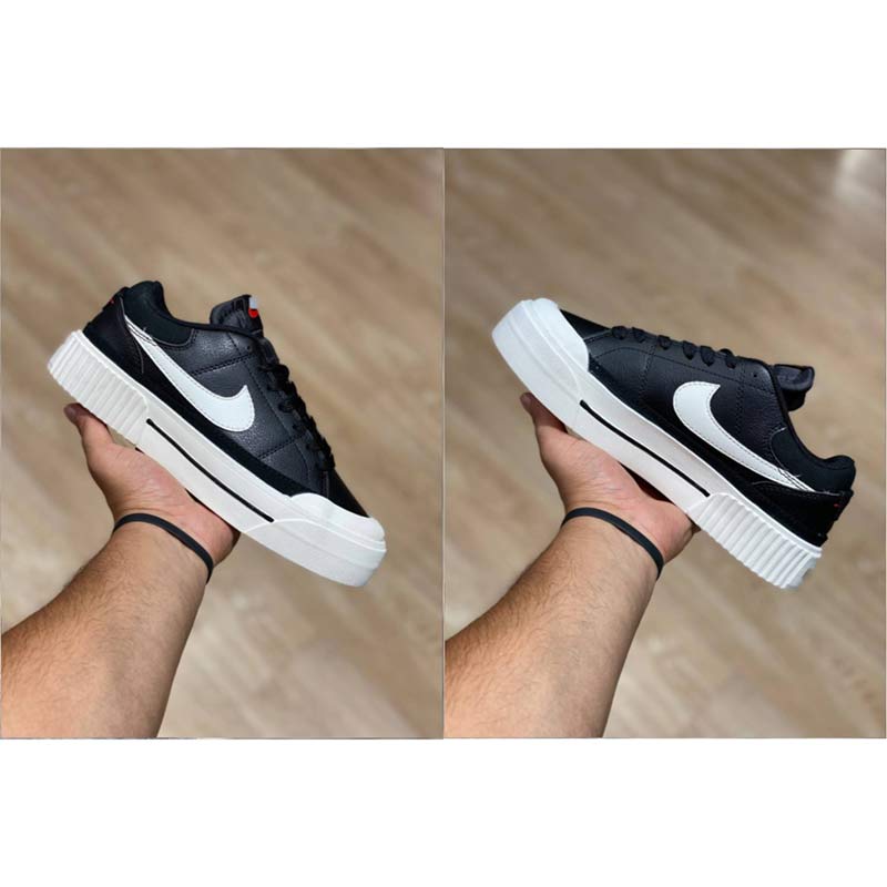 کتونى نایک کورت لگاسى مشکی سفید Nike Court Legacy