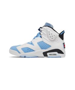 کتونی نایک ایرجردن 6 سفید آبی Nike Air Jordan 6 Retro UNC White