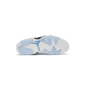کتونی نایک ایرجردن 6 سفید آبی Nike Air Jordan 6 Retro UNC White