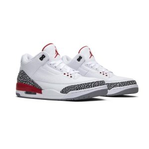 کتونی نایک ایرجردن 3 سفید قرمز Nike Air Jordan 3 Retro Hall of Fame
