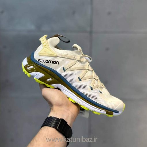کفش سالامون کرم سفید سبز Salomon XT-RUSH