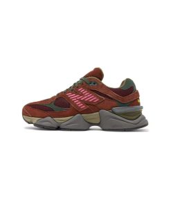 کتونی نیوبالانس 9060 قهوه ای صورتی    New Balance 9060 Burgundy Pink