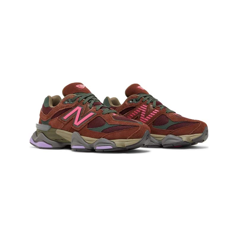 کتونی نیوبالانس 9060 قهوه ای صورتی New Balance 9060 Burgundy Pink