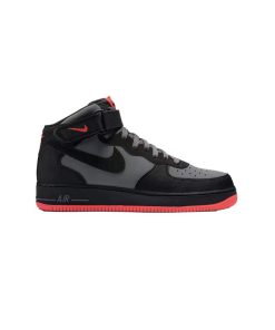 کتونی نایک ایرفورس نیم ساق طوسی قرمز Nike Air Force 1 Mid 07 Dark Grey Crimson
