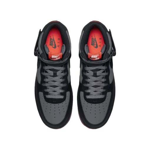 کتونی نایک ایرفورس نیم ساق طوسی قرمز Nike Air Force 1 Mid 07 Dark Grey Crimson