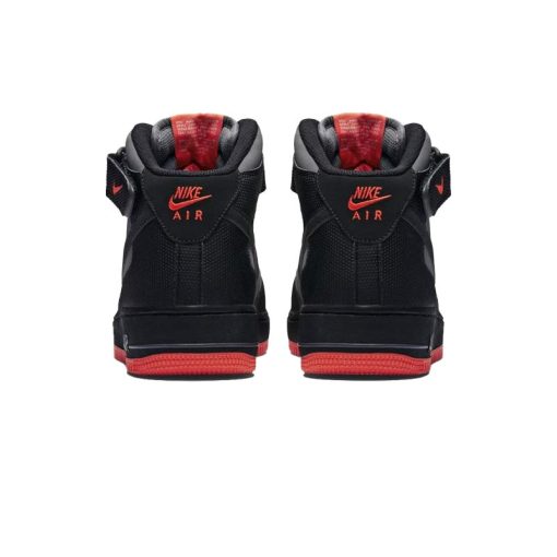 کتونی نایک ایرفورس نیم ساق طوسی قرمز Nike Air Force 1 Mid 07 Dark Grey Crimson