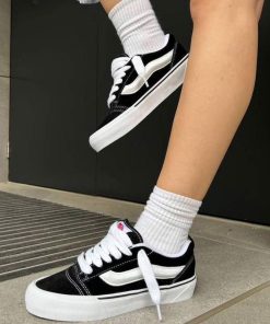 کفش ونس مشکی سفید Vans Knu-Skool Black White