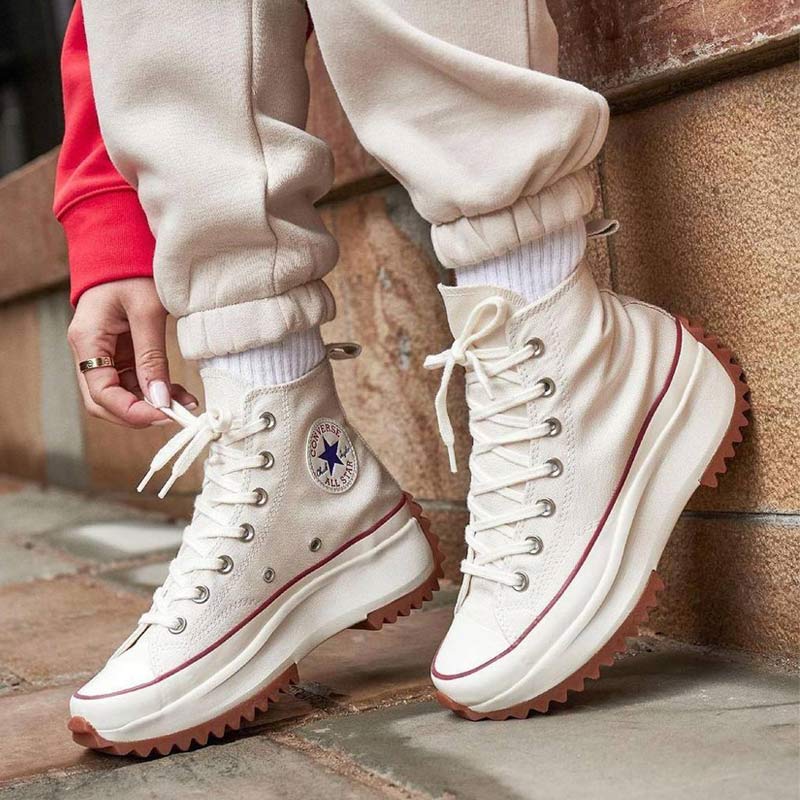 کفش کانورس ران استار هایک کرم Converse Run Star Hike Top Honey Gum