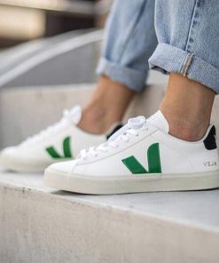 کفش کژوال وجا کمپو سفید سبز مشکی Veja Campo Chromefree White Emeraude Black