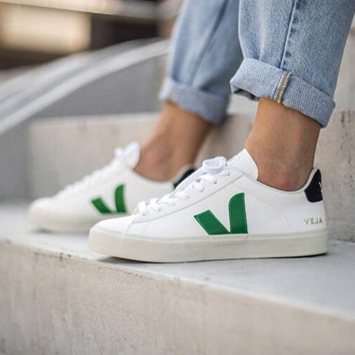 کفش کژوال وجا کمپو سفید سبز مشکی Veja Campo Chromefree White Emeraude Black