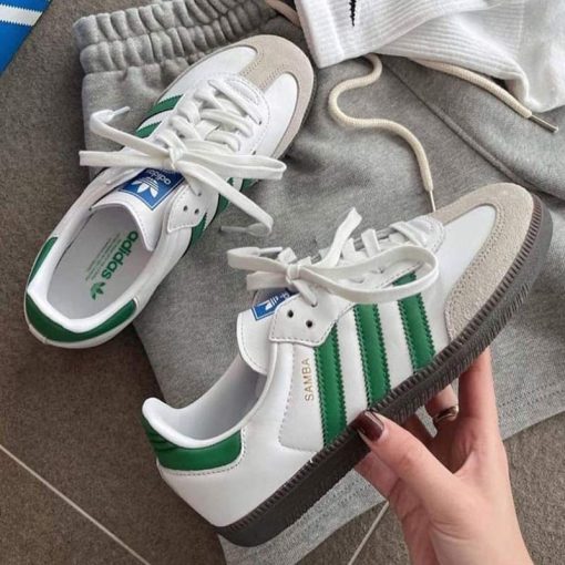 کتونى آدیداس سامبا سفید سبز Adidas Samba OG White Green