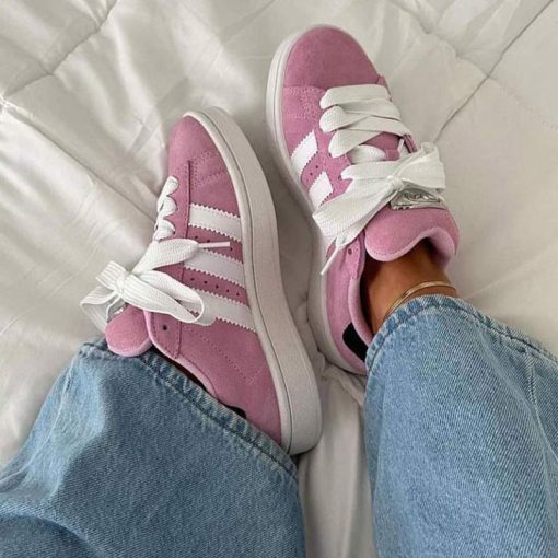 کتونى آدیداس کامپوس صورتی سفید مشکی Adidas Campus 00s Bliss Lilac