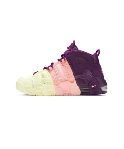 کتونی نایک ایر آپتمپو بنفش صورتی سبز Nike Air More Uptempo Tri-Color Tint
