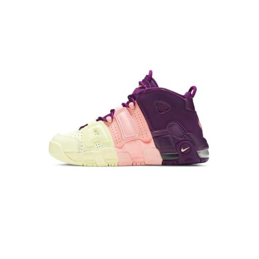 کتونی نایک ایر آپتمپو بنفش صورتی سبز Nike Air More Uptempo Tri-Color Tint