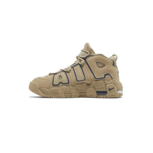 کتونی نایک ایر آپتمپو کرم و آبی Nike Air More Uptempo Limestone