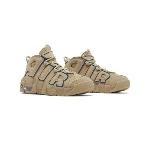 کتونی نایک ایر آپتمپو کرم و آبی Nike Air More Uptempo Limestone