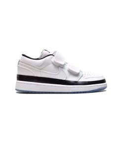 کتونی نایک ایرجردن 1 دوبل ساق کوتاه سفید Nike Air Jordan 1 retro Low double strap black