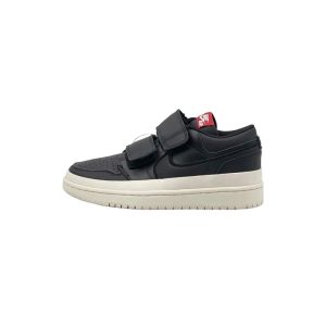 کتونی نایک ایرجردن 1 دوبل ساق کوتاه مشکی Nike Air Jordan 1 retro Low double strap black