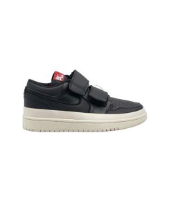کتونی نایک ایرجردن 1 دوبل ساق کوتاه مشکی Nike Air Jordan 1 retro Low double strap black