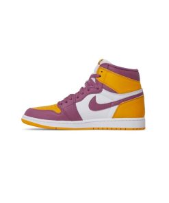 کتونی نایک ایرجردن 1 زرد و زرشکی  Nike Air Jordan 1 Retro High OG Brotherhood