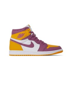 کتونی نایک ایرجردن 1 زرد و زرشکی Nike Air Jordan 1 Retro High OG Brotherhood