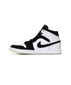 کتونی نایک ایرجردن 1 سفید مشکی دایاموند  Nike Air Jordan 1 Mid SE Diamond