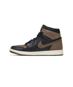 کتونی نایک ایرجردن 1 قهوه ای مشکی پالومینو Nike Air Jordan 1 Retro High OG Palomino