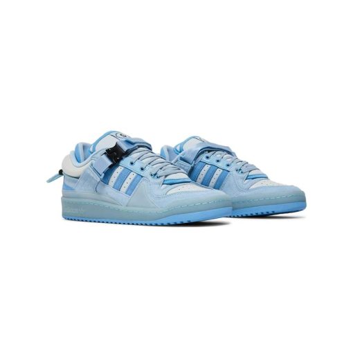 کتونی کژوال آدیداس فوروم بدبانی آبی Adidas Bad Bunny x Forum Buckle Low Blue Tint
