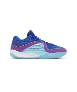 کفش بسکتبالی نایک KD16 آبی فیروزه ای بنفش Nike KD 16 Ready Play