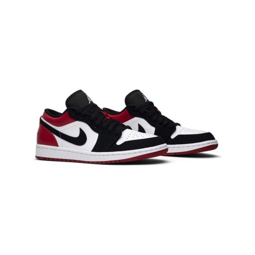 کفش نایک ایرجردن 1 ساق کوتاه مشکی قرمز Nike Air Jordan 1 Low Black Toe