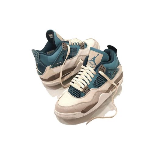 کفش نایک ایرجردن 4 سبز کرم قهوه ای اسنورلاکس Nike Air Jordan 4 snorlax