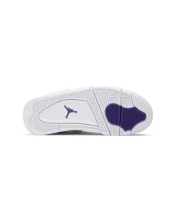 کفش نایک ایرجردن 4 سفید بنفش Nike Air Jordan 4 Retro GS Purple Metallic