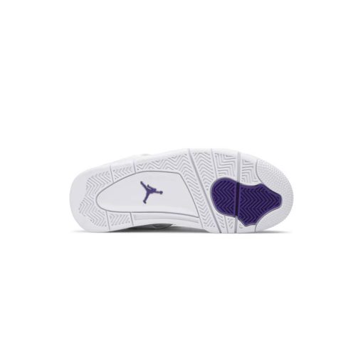 کفش نایک ایرجردن 4 سفید بنفش Nike Air Jordan 4 Retro GS Purple Metallic
