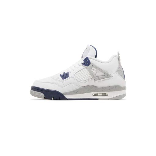 کفش نایک ایرجردن 4 سفید سورمه ای Nike Air Jordan 4 Retro Midnight Navy