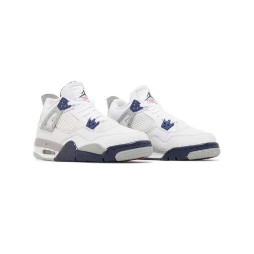 کفش نایک ایرجردن 4 سفید سورمه ای Nike Air Jordan 4 Retro Midnight Navy