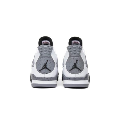 کفش نایک ایرجردن 4 سفید طوسی سیمانی Nike Air Jordan 4 Retro White Cement