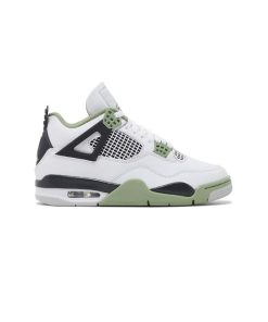 کفش نایک ایرجردن 4 سفید مشکی سبز Nike Air Jordan 4 Retro Seafoam